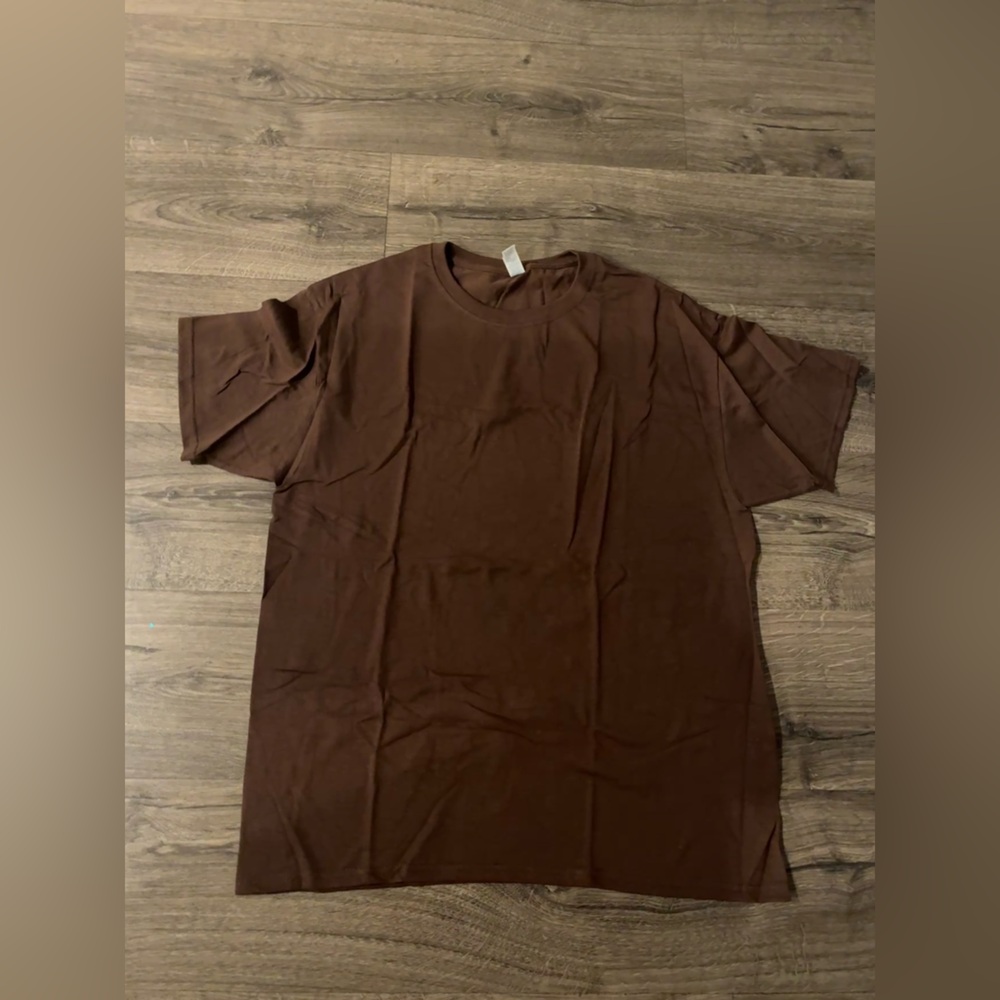 Jerzees Brown Short Sleeve T-Shirt Unisex Size Large NWOT